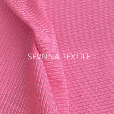 Het Roze van Sustainbalerib recycled polyester swimwear fabric 210gsm