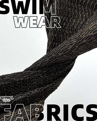 Chloorbestendige, milieuvriendelijke zwemkledingstof met 69% gerecycled nylon, 20% lurex en 11% spandex