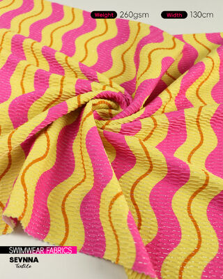 Eco-vriendelijk gerecycled zwembroekstof met 78% gerecycled nylon, 5% metaalsilver en 17% spandex