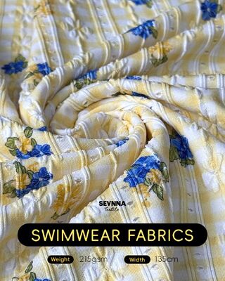 Hoge chloorbestendige textuur zwemstof met 92% gerecycled nylon + 8% spandex en 215 gram gewicht voor duurzame zwembroeken