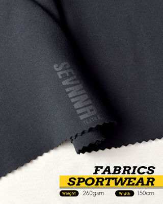 260gsm Yogakledingstof met Stretch, Anti-geur en Gerecycled Polyester Spandex voor Activewear