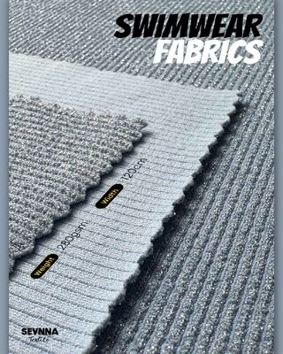 Milieuvriendelijke zwemkledingstof met 83% gerecycled nylon, sneldrogend en chloorbestendig voor duurzame zwemkleding