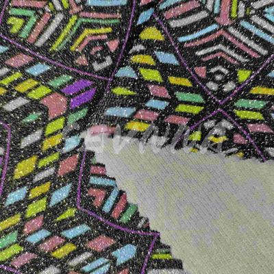 Densiteit Jacquard gebreide dubbel gebreide stof Zomer / Herfst Draag gerecycleerde polyestervezels