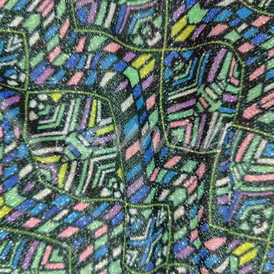 Zachte, comfortabele dubbel gebreide stof met gerecycled poly en metaal voor zomer/herfst