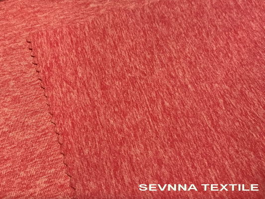 De Gebreide van de de Yogaslijtage van Jersey van de de Stoffenheide Grijze de Kleurenpolyester van kationen Spandex