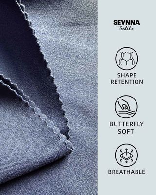 230 gm 77% Biobased Nylon + 23%Swart Spandex Strip Recycled Nylon Stof SP7441