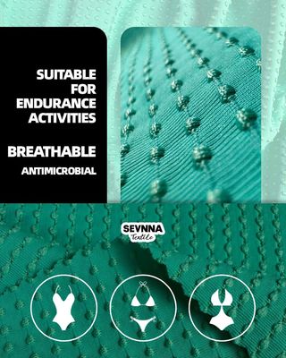 Milieuvriendelijk Upcycled Nylon-materiaalgehalte 88%Recycled Nylon 12%Spandex-constructiestrips voor duurzaam actief dragen