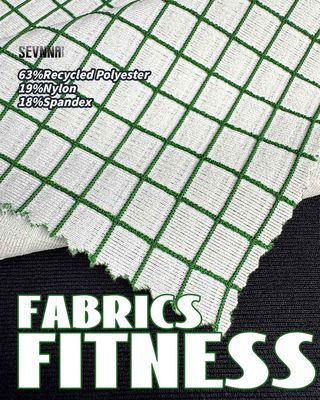 Recycled Fiber Recycled Polyester Double Knit Stof Voor Zomer / Herfst Kleding