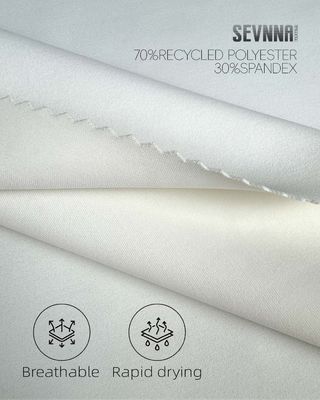 150 cm breed gerecycled polyesterstof voor duurzame producten