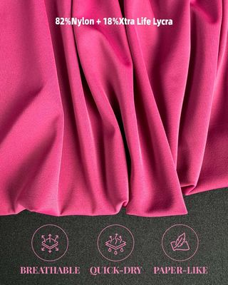 152 cm breed gerecycled lycra stof in een eenvoudig patroon voor milieuvriendelijke kleding