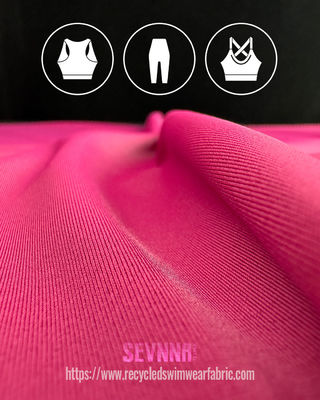 152 cm breed gerecycled lycra stof in een eenvoudig patroon voor milieuvriendelijke kleding