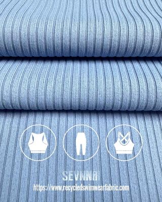 84% gerecycled polyester 16% spandexgehalte polyester spandex stof aangepaste kleur voor uw behoeften