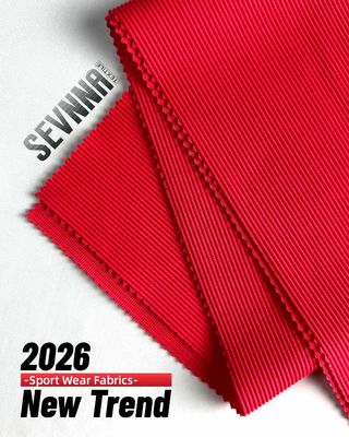 Rood 265-270 g/m² Activewear Knit Stof in Atletische Stijl voor de Kledingindustrie