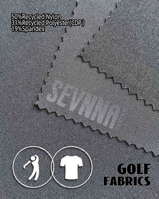 Dubbele gebreide stof 220 gram 50% gerecycled nylon 31% gerecycled polyester 19% spandex voor veelzijdige en milieuvriendelijke producten