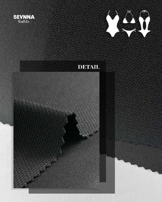 Alternatieven voor zwemstoffen met textuur 81% gerecycled nylon 19% spandex voor milieuvriendelijke zwemkleding
