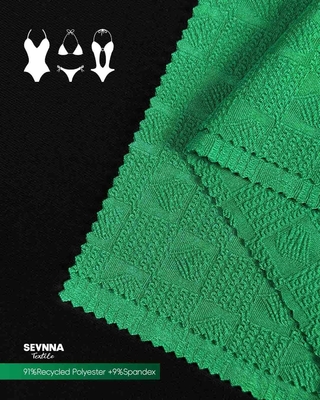 Hoge vormbehoudende, getextureerde zwemstofalternatieven 91% gerecycled polyester 9% spandex met garantie
