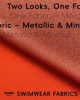 230 g/m² gewicht dubbelgebreide stof met gerecycled nylon en metallic afwerking voor zomer en herfst