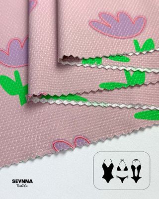 180 gram dubbel gebreide stof voor zomer- en herfstkleding met milieuvriendelijk 87% gerecycled nylon