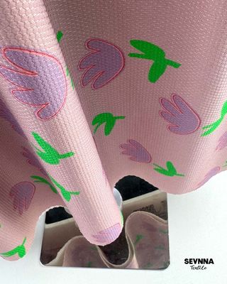 180 gram dubbel gebreide stof voor zomer- en herfstkleding met milieuvriendelijk 87% gerecycled nylon