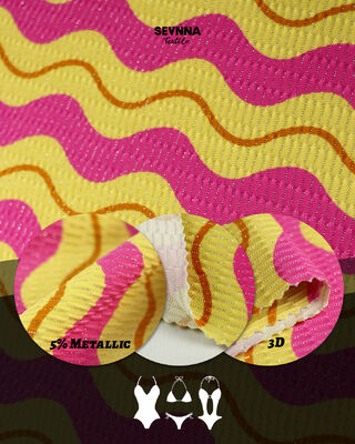 Eco-vriendelijk gerecycled zwembroekstof met 78% gerecycled nylon, 5% metaalsilver en 17% spandex