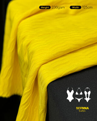 Premium textuurde zwembroek met 85% gerecycled polyester + 15% spandex, 125 cm breed en hoge duurzaamheid voor zwembroeken