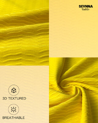 Premium textuurde zwembroek met 85% gerecycled polyester + 15% spandex, 125 cm breed en hoge duurzaamheid voor zwembroeken