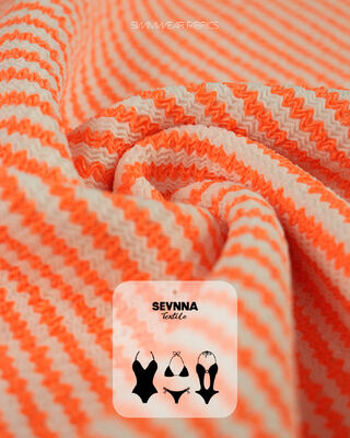 Premium zwemstof met textuur van 95% gerecycled polyester + 5% spandex, 280 g/m² gewicht en hoog ademend vermogen voor zwemkleding