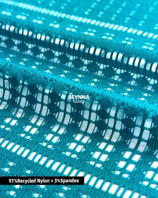 160 gram Jacquard-stijl dubbel gebreide stof met gerecycled nylon voor duurzame en comfortabele kleding