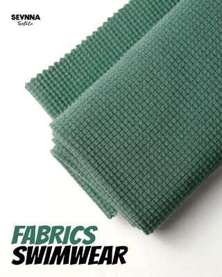 High Stretchiness Textured Swim Fabric met 95% biologisch katoen en 5% spandex voor hoge kleurvastheid