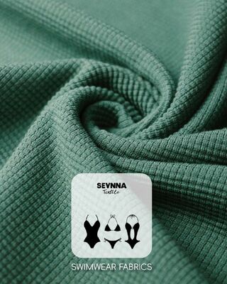 High Stretchiness Textured Swim Fabric met 95% biologisch katoen en 5% spandex voor hoge kleurvastheid