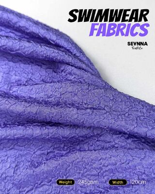 86% Gerecycled Nylon UPF 50+ 245gsm Getextureerde Zwemstof voor High-Performance Zwemkleding en Atletische Kleding