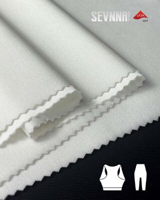 Stretch Lycra Fabric with 85% Recycled Polyester, UV Protection, and Moisture Wicking for Activewear and Swimwear