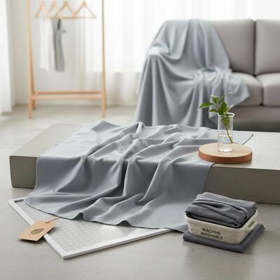Rimpelbestendige ademend gerecycled polyesterstof machine wasbaar voor mode en thuisgebruik