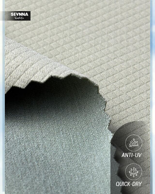 260 g/m² gerecycled polyester jacquard dubbelgebreide stof voor comfortabele en duurzame textielproducten