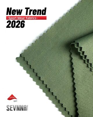 Gerecycled lycra-materiaal met effen patroon, antimicrobiële SPF50 en ademend voor comfortabele buitensportkleding