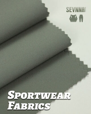 87% Nylon 13% Spandex hardloopstof met UPF 50+ en ademend gaas voor sporttextiel