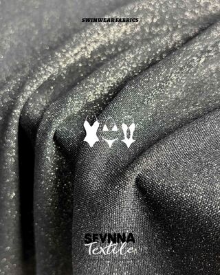 79% Nylon 12% Silver Lurex 9% Spandex Stretch Stof met 80000 M Per Day Supply Capacity en zacht comfortabel gevoel
