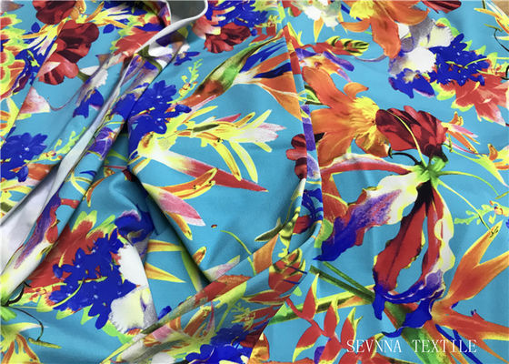 Het mini Bloemen Gedrukte Materiaal van de Bikinistof, het Badpakstof van 180gsm Lycra