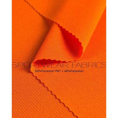 190GSM UPF 50+ gerecyclede PBT geribbelde tricot zwemstof SP7616