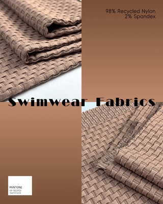 105 cm gerecycled nylon spandex dubbel gebreide stof 360 gm
