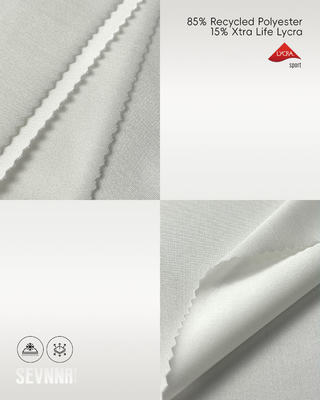 Lichtgewicht stretch Lycra stof 85% gerecycled polyester
