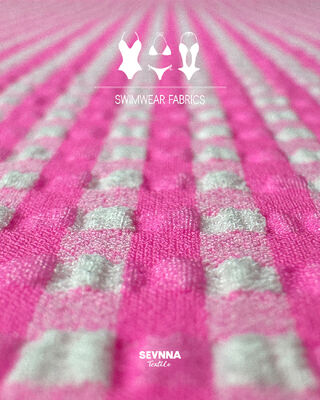 Recycled badkledingstof met 48% nylon 46% polyester 6% spandex 120-130 cm breedte en 170 gram gewicht voor duurzame badkleding