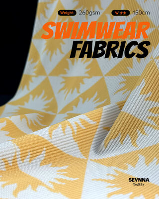 260 gram hoog chloorbestand UPF 50+ textuur zwemstof voor duurzame zwembroek